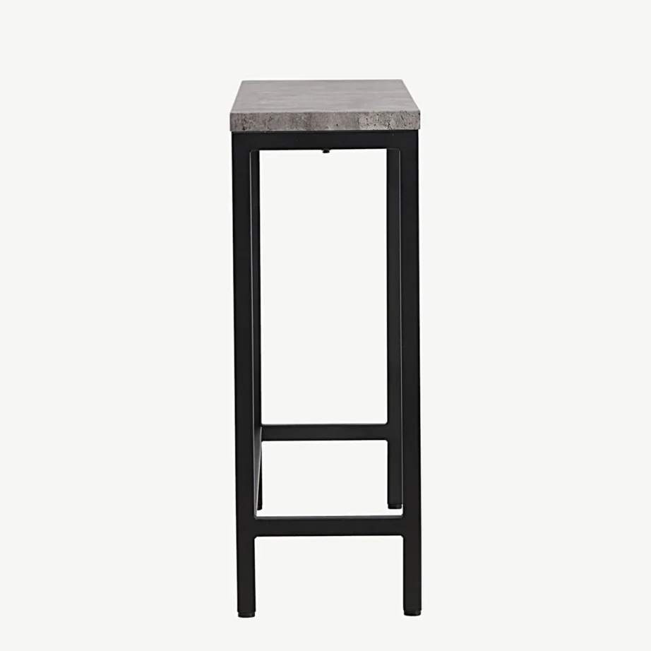 Konsoollaud Rise halli betooni imiteeringuga ja musta terasraamiga (110 × 30 × 80 cm), 29918-668 – 3