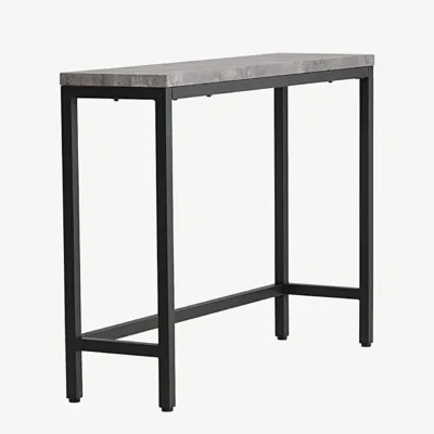Konsoollaud Rise halli betooni imiteeringuga ja musta terasraamiga (110 × 30 × 80 cm) - 29918-668