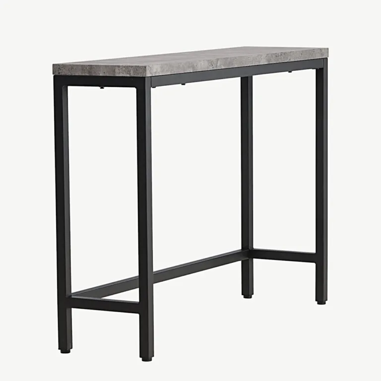 Konsoollaud Rise halli betooni imiteeringuga ja musta terasraamiga (110 × 30 × 80 cm) - 29918-668