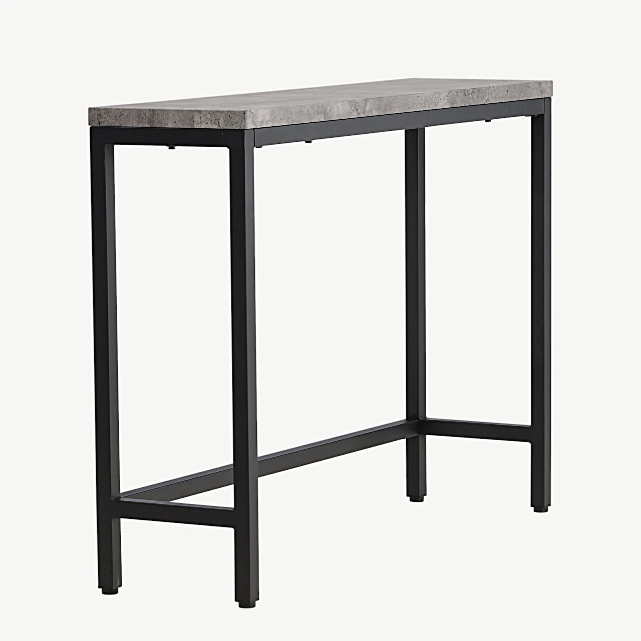 Konsoollaud Rise halli betooni imiteeringuga ja musta terasraamiga (110 × 30 × 80 cm) - 29918-668