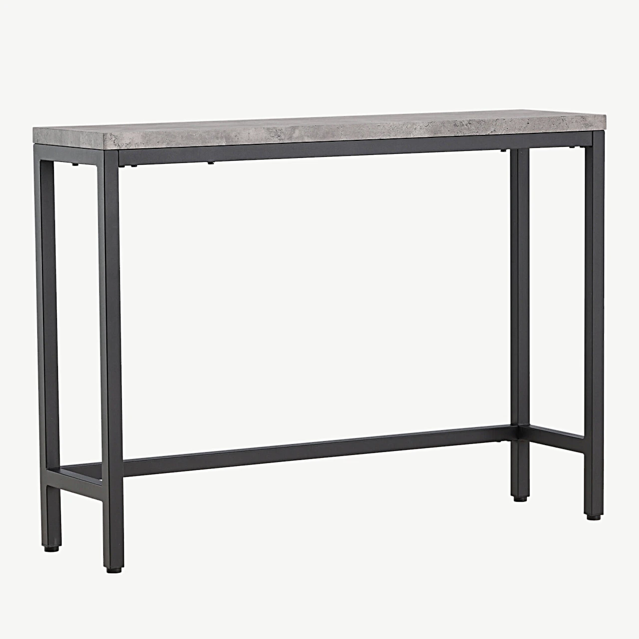 Konsoollaud Rise halli betooni imiteeringuga ja musta terasraamiga (110 × 30 × 80 cm) - 29918-668