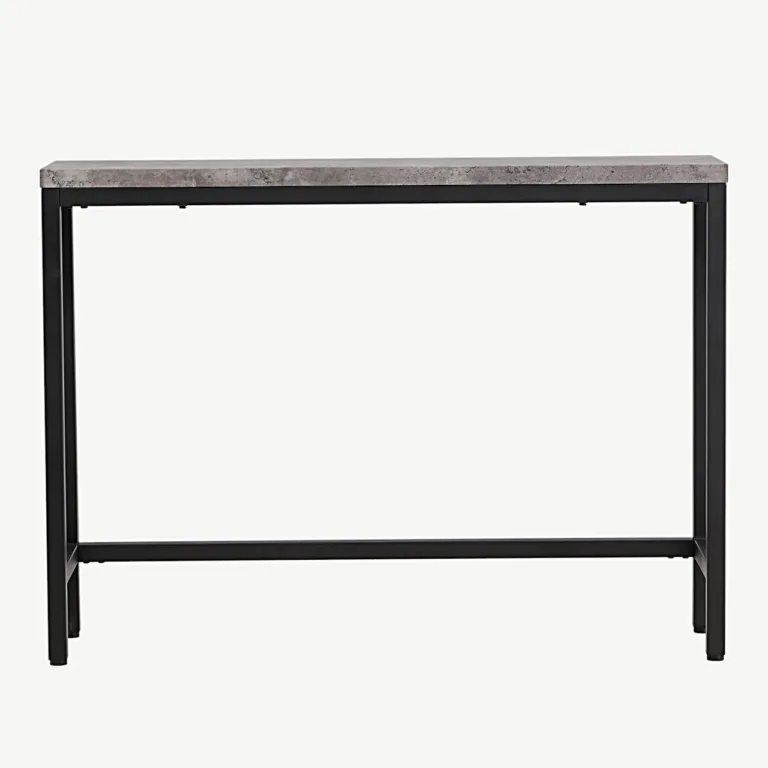 Konsoollaud Rise halli betooni imiteeringuga ja musta terasraamiga (110 × 30 × 80 cm) - 29918-668