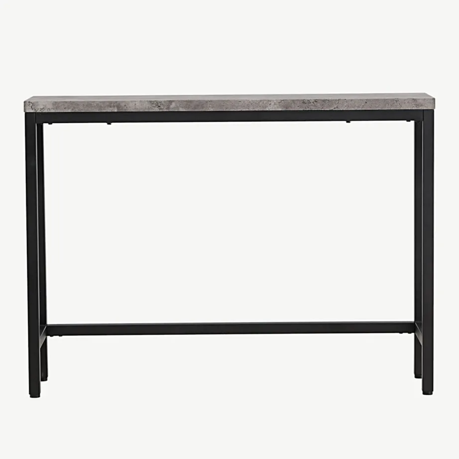 Konsoollaud Rise halli betooni imiteeringuga ja musta terasraamiga (110 × 30 × 80 cm), 29918-668 – 5