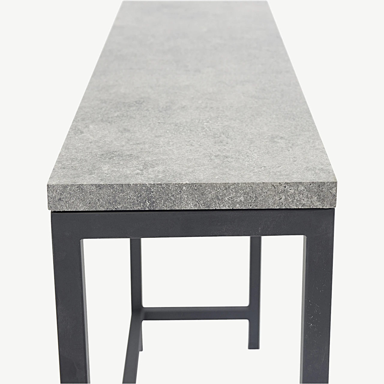 Konsoollaud Rise halli betooni imiteeringuga ja musta terasraamiga (110 × 30 × 80 cm) - 29918-668