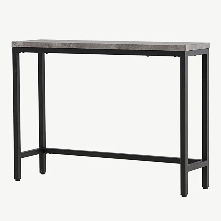 Konsoollaud Rise halli betooni imiteeringuga ja musta terasraamiga (110 × 30 × 80 cm) - 29918-668