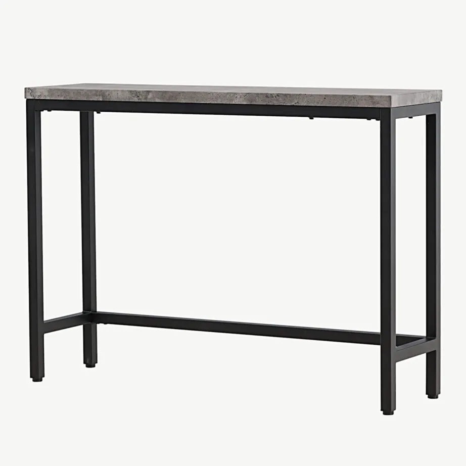 Konsoollaud Rise halli betooni imiteeringuga ja musta terasraamiga (110 × 30 × 80 cm), 29918-668 – 7