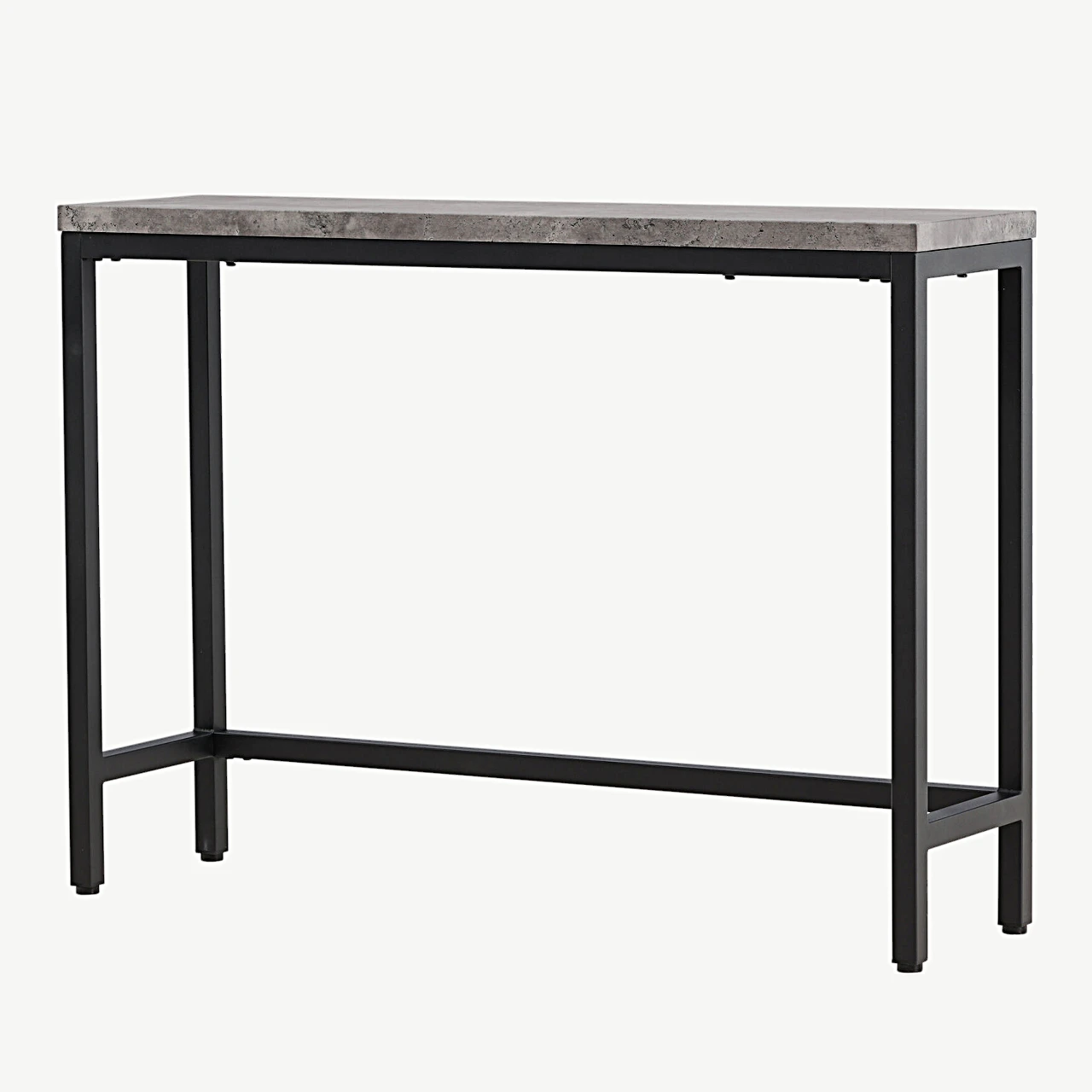 Konsoollaud Rise halli betooni imiteeringuga ja musta terasraamiga (110 × 30 × 80 cm) - 29918-668