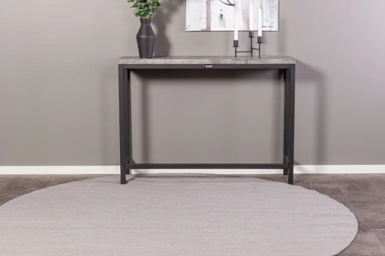 Konsoollaud Rise halli betooni imiteeringuga ja musta terasraamiga (110 × 30 × 80 cm) - 29918-668