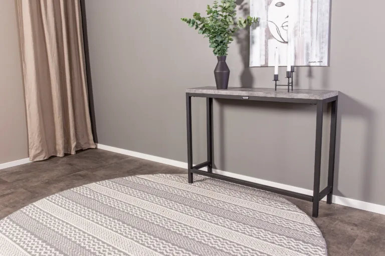 Konsoollaud Rise halli betooni imiteeringuga ja musta terasraamiga (110 × 30 × 80 cm) - 29918-668