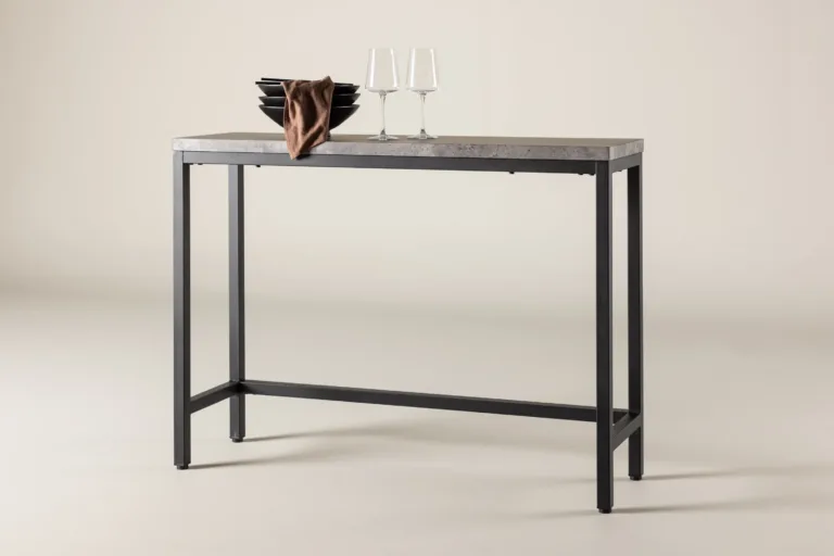Konsoollaud Rise halli betooni imiteeringuga ja musta terasraamiga (110 × 30 × 80 cm) - 29918-668