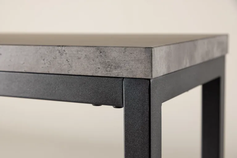 Konsoollaud Rise halli betooni imiteeringuga ja musta terasraamiga (110 × 30 × 80 cm) - 29918-668