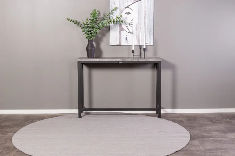 Konsoollaud Rise halli betooni imiteeringuga ja musta terasraamiga (110 × 30 × 80 cm) - 29918-668