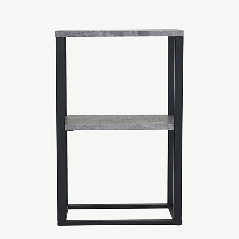 Betoonviimistlusega musta metallraamiga öökapp Rise (30 × 45 × 70 cm) - 29919-668