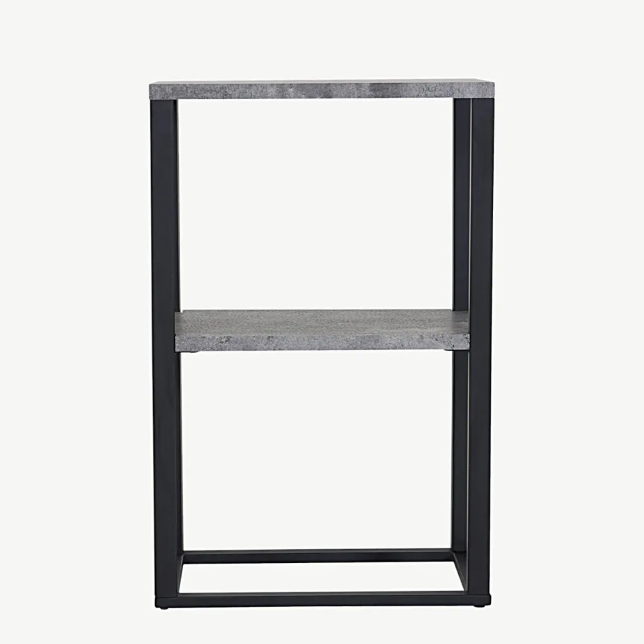 Betoonviimistlusega musta metallraamiga öökapp Rise (30 × 45 × 70 cm), 29919-668 – 2