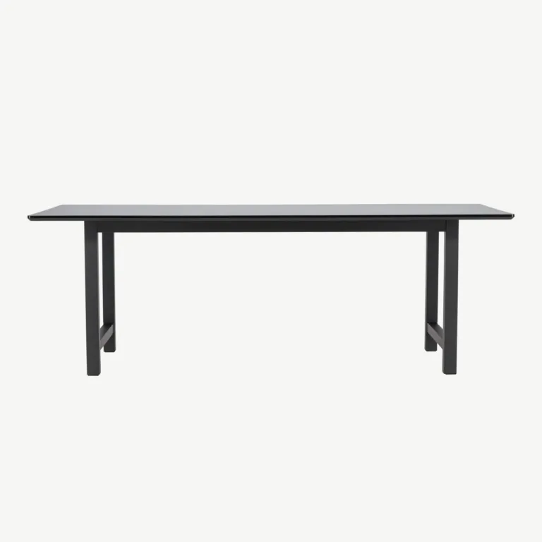 Ristkülikukujuline must MDF-ist söögilaud Count (220 × 100 cm, metallist jalgadel) - 29923-488