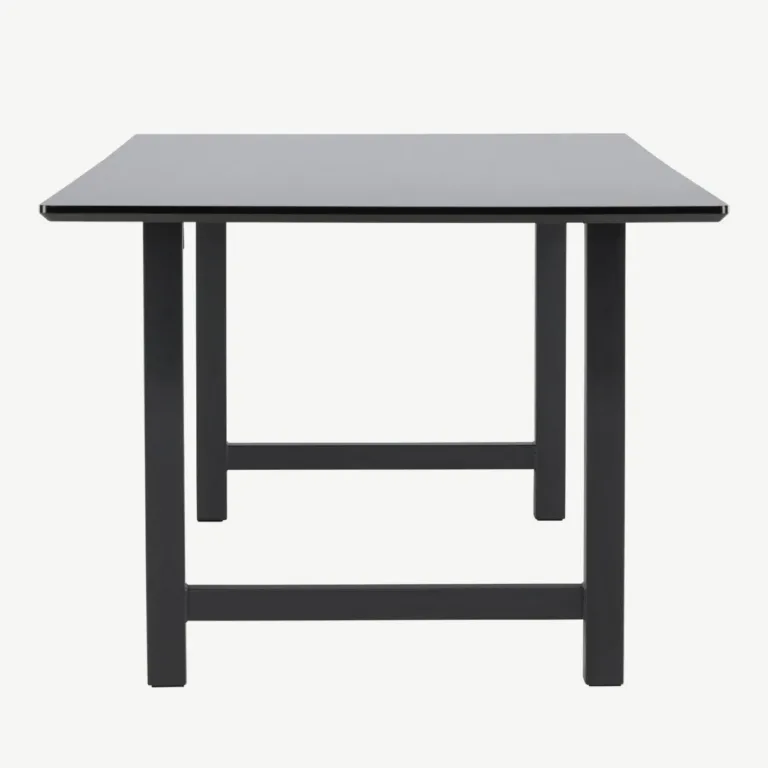 Ristkülikukujuline must MDF-ist söögilaud Count (220 × 100 cm, metallist jalgadel) - 29923-488