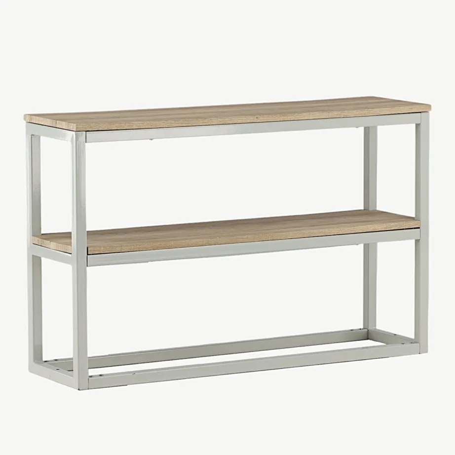 Kahe riiuliga külglaud RISE, hall raam ja tuhatooni paberlaminaat, 110×30×70 cm, 29992-552 – 4