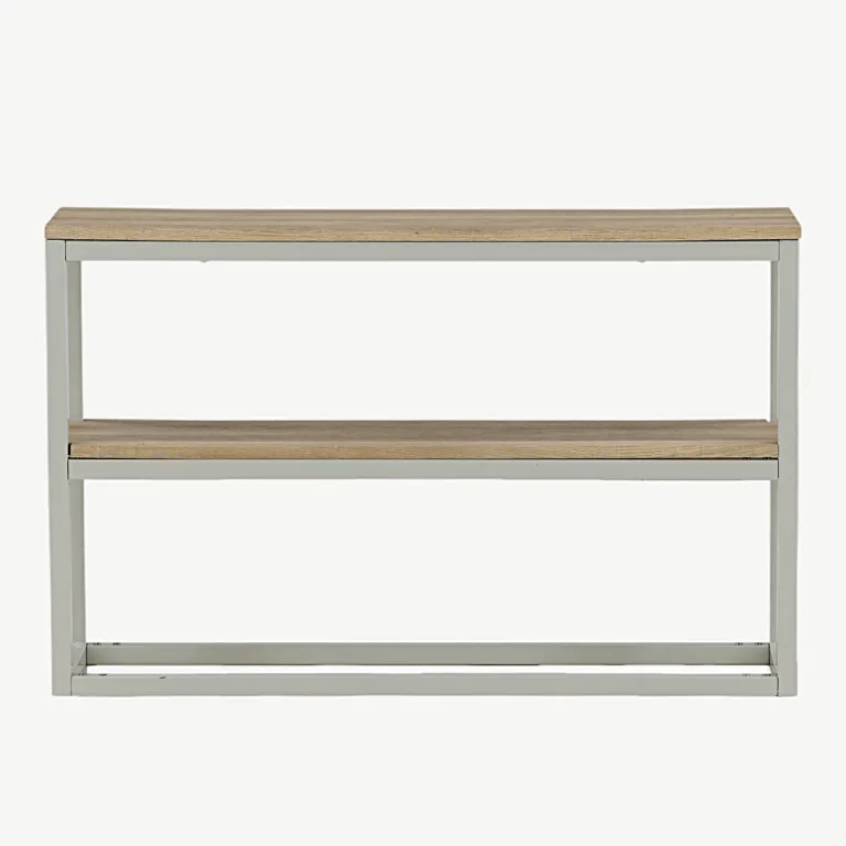 Kahe riiuliga külglaud RISE, hall raam ja tuhatooni paberlaminaat, 110×30×70 cm - 29992-552