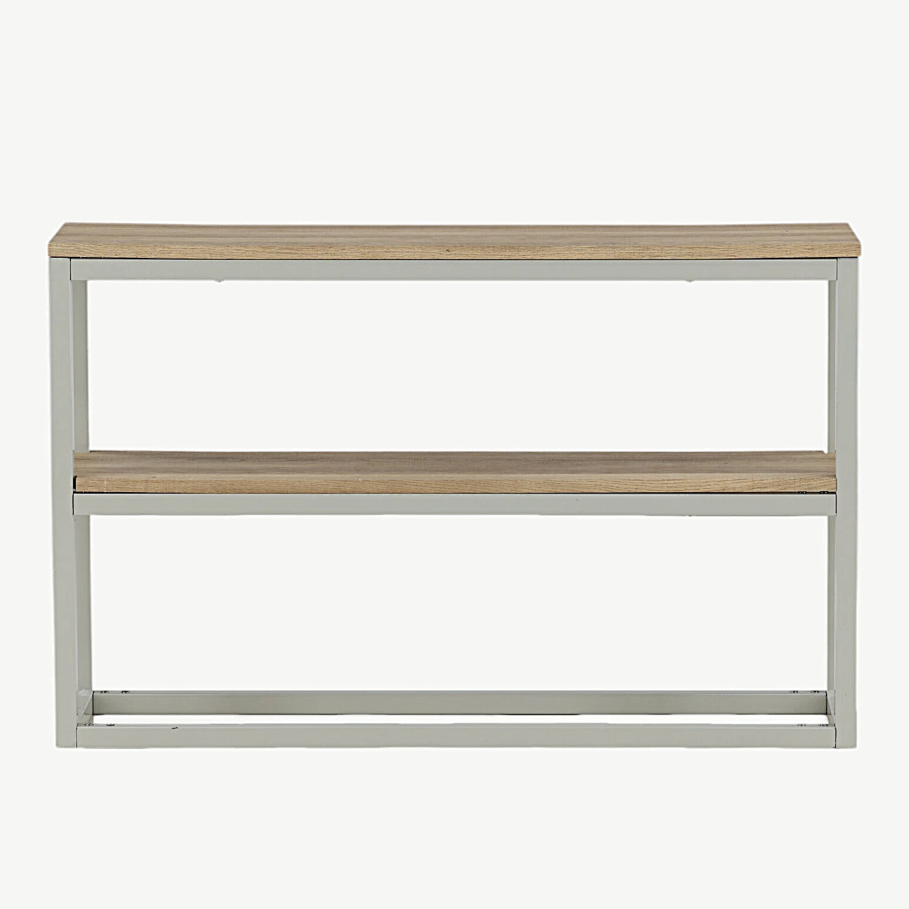 Kahe riiuliga külglaud RISE, hall raam ja tuhatooni paberlaminaat, 110×30×70 cm - 29992-552