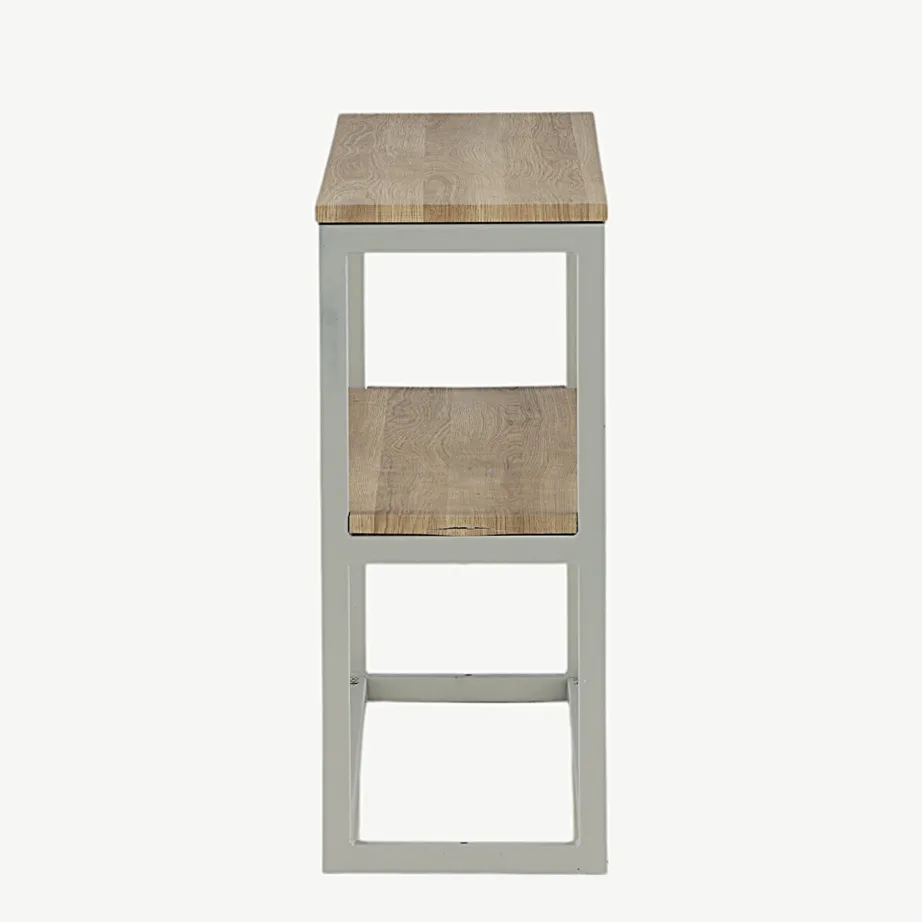 Kahe riiuliga külglaud RISE, hall raam ja tuhatooni paberlaminaat, 110×30×70 cm, 29992-552 – 7