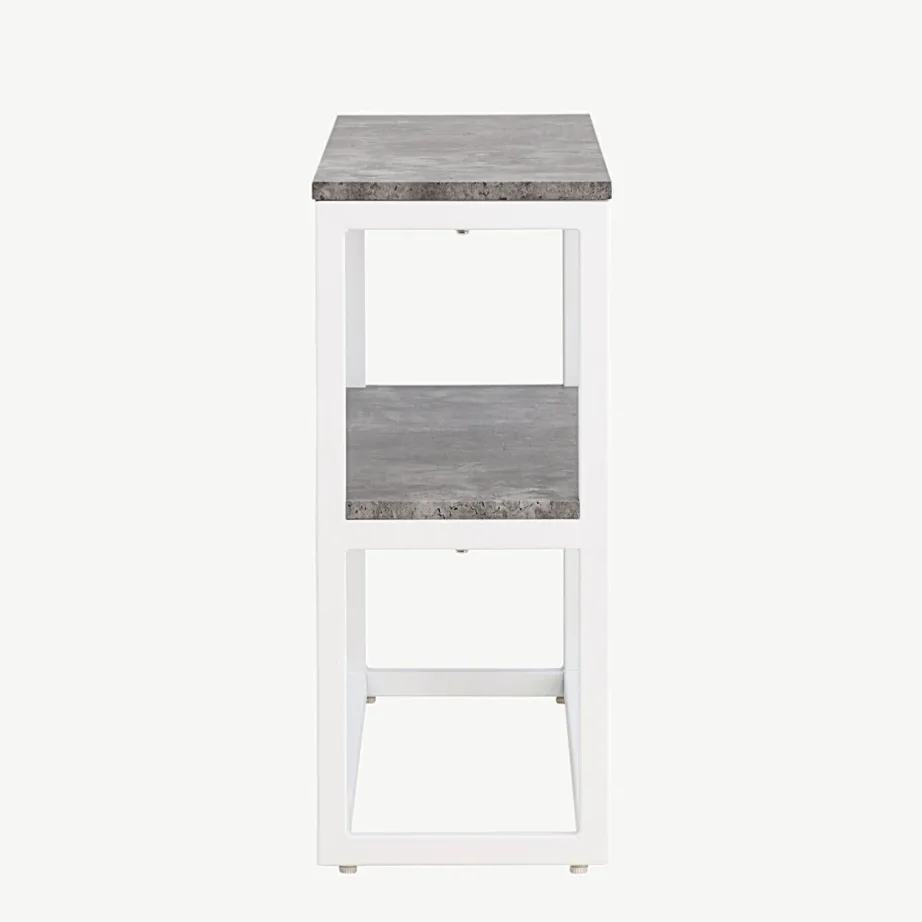 Kaasaegne abilaud Rise, valge raam ja hall betooniimitatsiooniga tasapind (110 × 30 cm), 29992-660 – 2