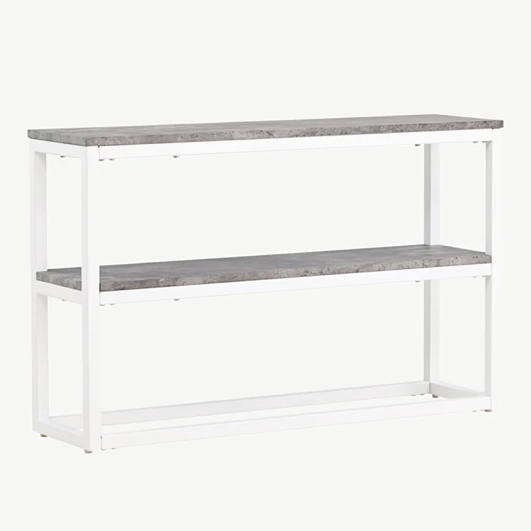 Kaasaegne abilaud Rise, valge raam ja hall betooniimitatsiooniga tasapind (110 × 30 cm) - 29992-660
