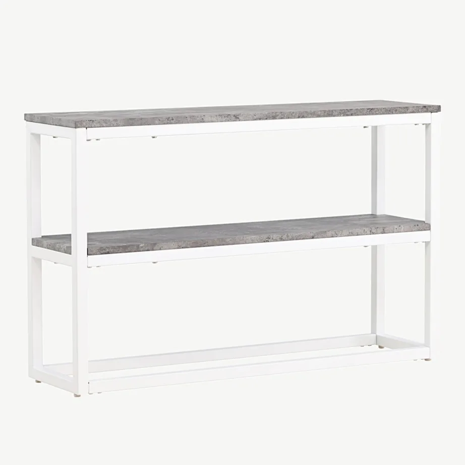 Kaasaegne abilaud Rise, valge raam ja hall betooniimitatsiooniga tasapind (110 × 30 cm), 29992-660 – 4