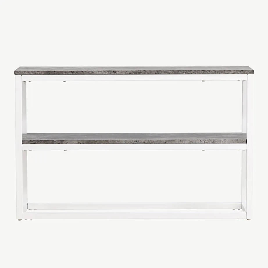 Kaasaegne abilaud Rise, valge raam ja hall betooniimitatsiooniga tasapind (110 × 30 cm), 29992-660 – 5