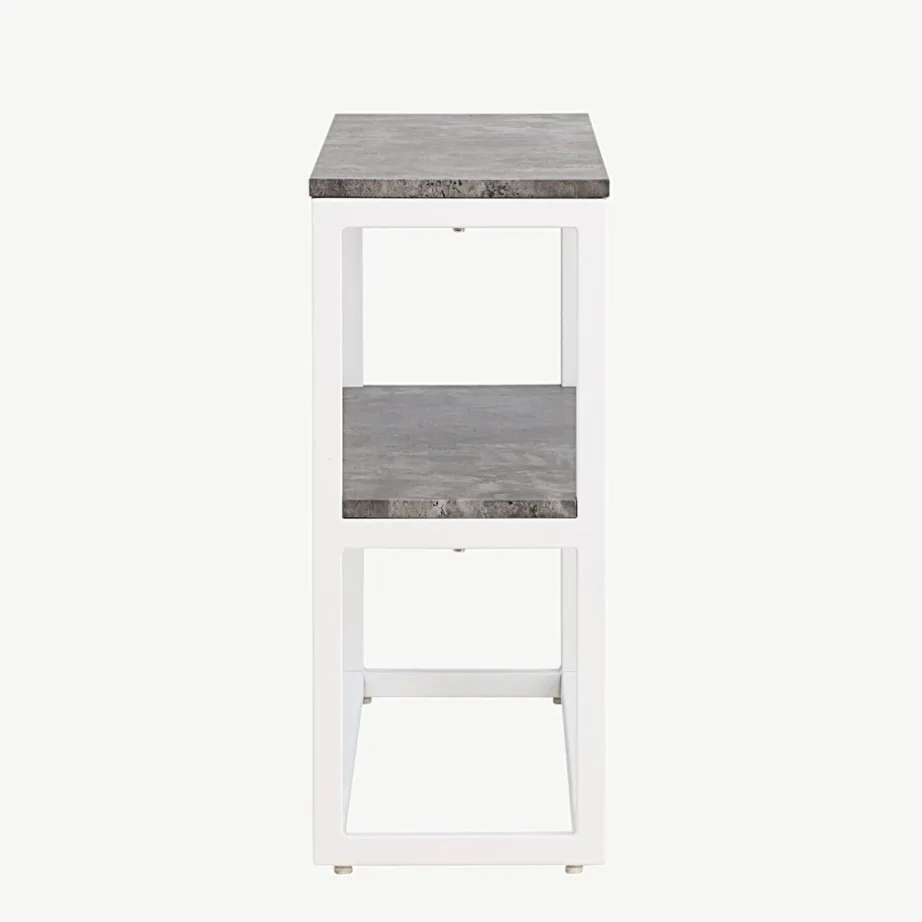 Kaasaegne abilaud Rise, valge raam ja hall betooniimitatsiooniga tasapind (110 × 30 cm), 29992-660 – 7