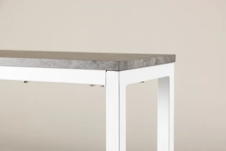 Kaasaegne abilaud Rise, valge raam ja hall betooniimitatsiooniga tasapind (110 × 30 cm) - 29992-660