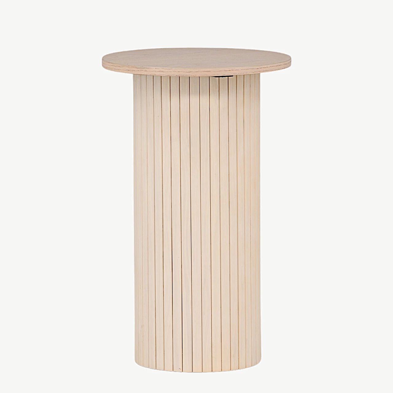 Valge peitsiga ümmargune abilaud Bianca (MDF, ø40 cm) - 29993-101