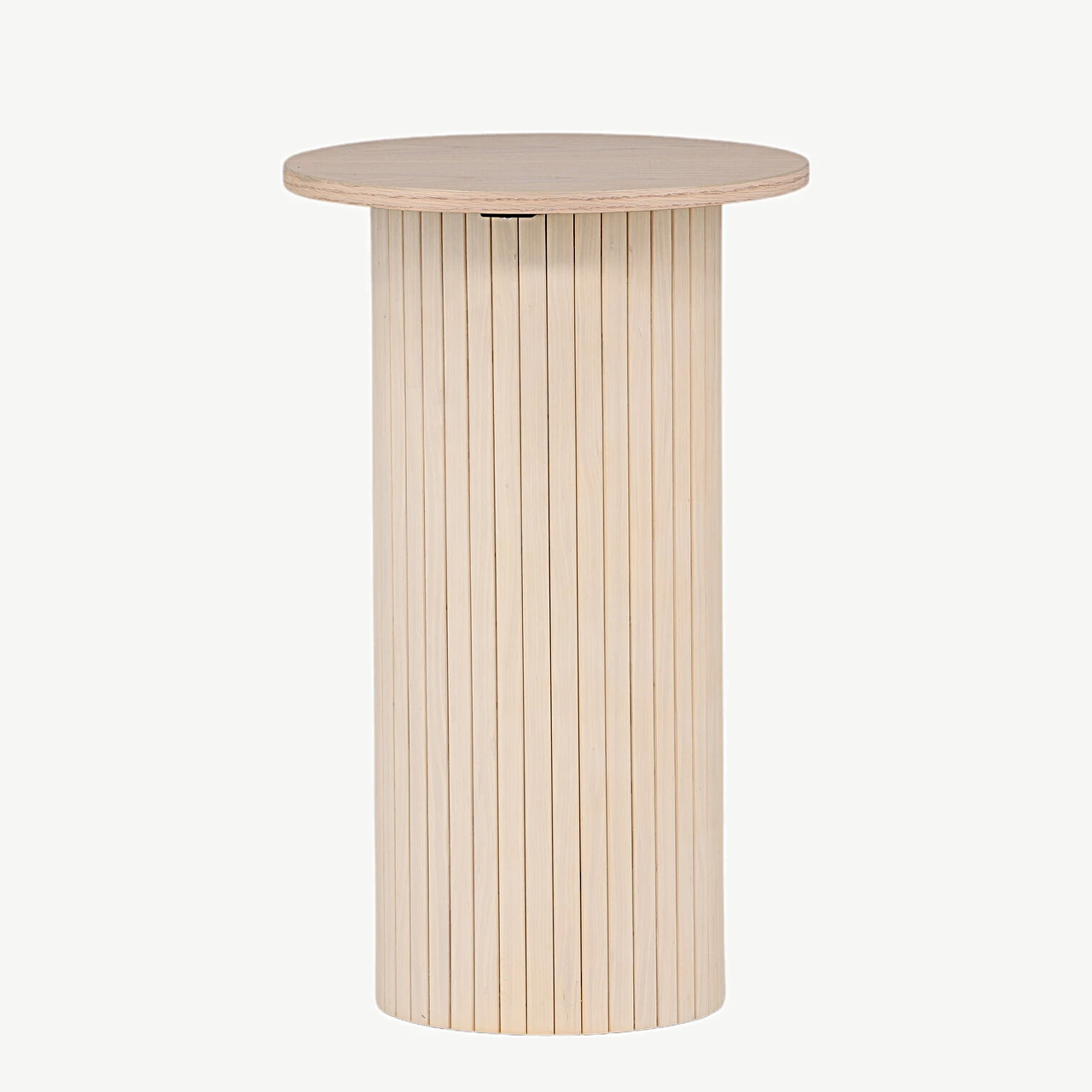 Valge peitsiga ümmargune abilaud Bianca (MDF, ø40 cm) - 29993-101