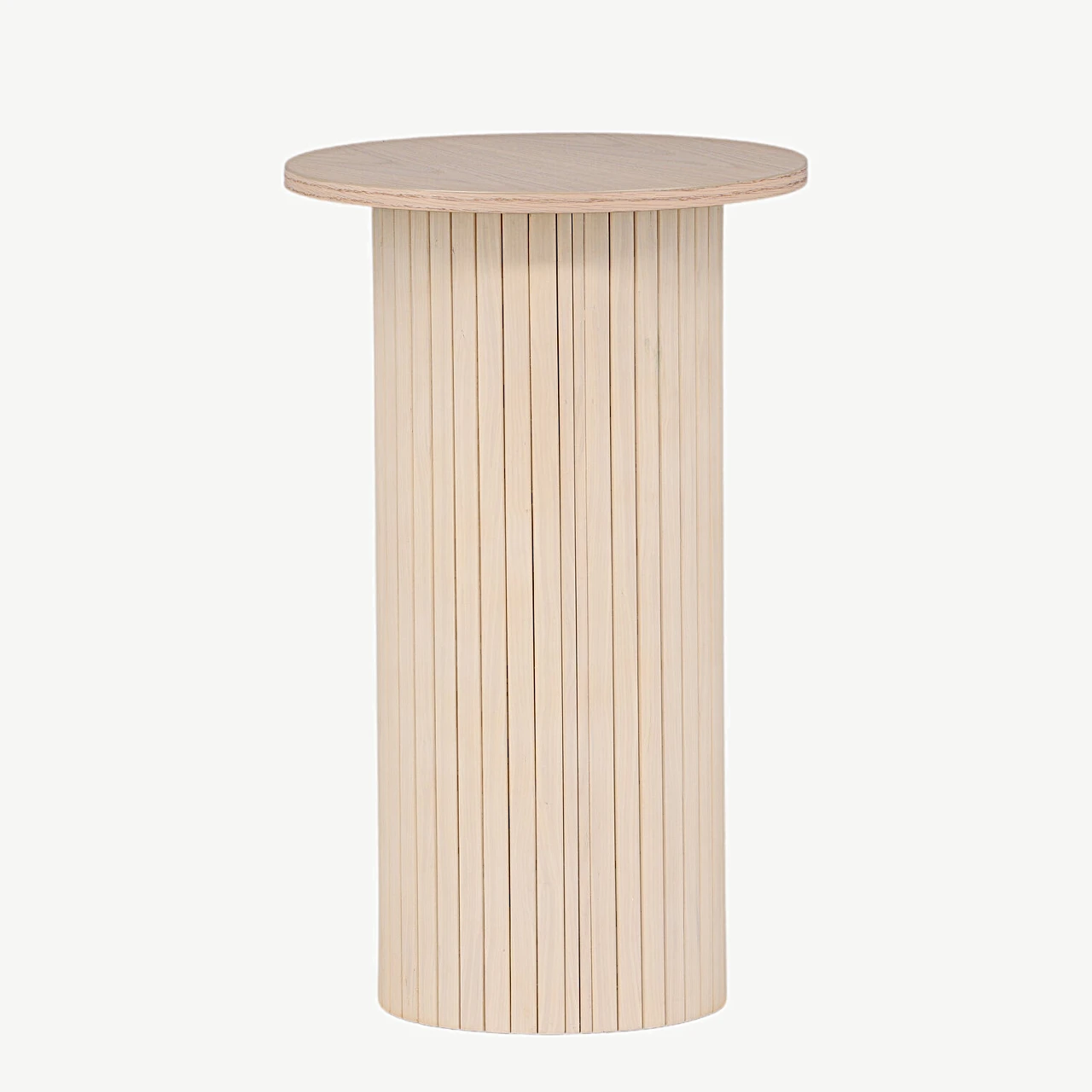 Valge peitsiga ümmargune abilaud Bianca (MDF, ø40 cm) - 29993-101