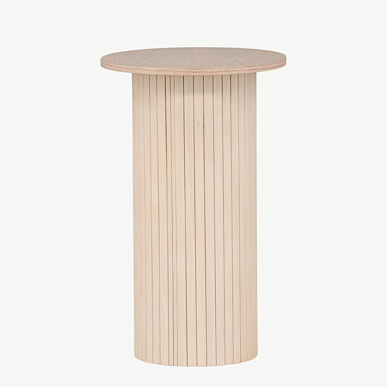 Valge peitsiga ümmargune abilaud Bianca (MDF, ø40 cm) - 29993-101