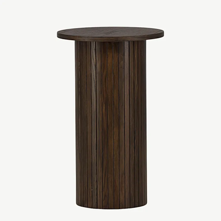 Mokkavärvi vineeriga ümmargune abilauake Bianca, Ø40 cm (Venture Home) - 29993-103