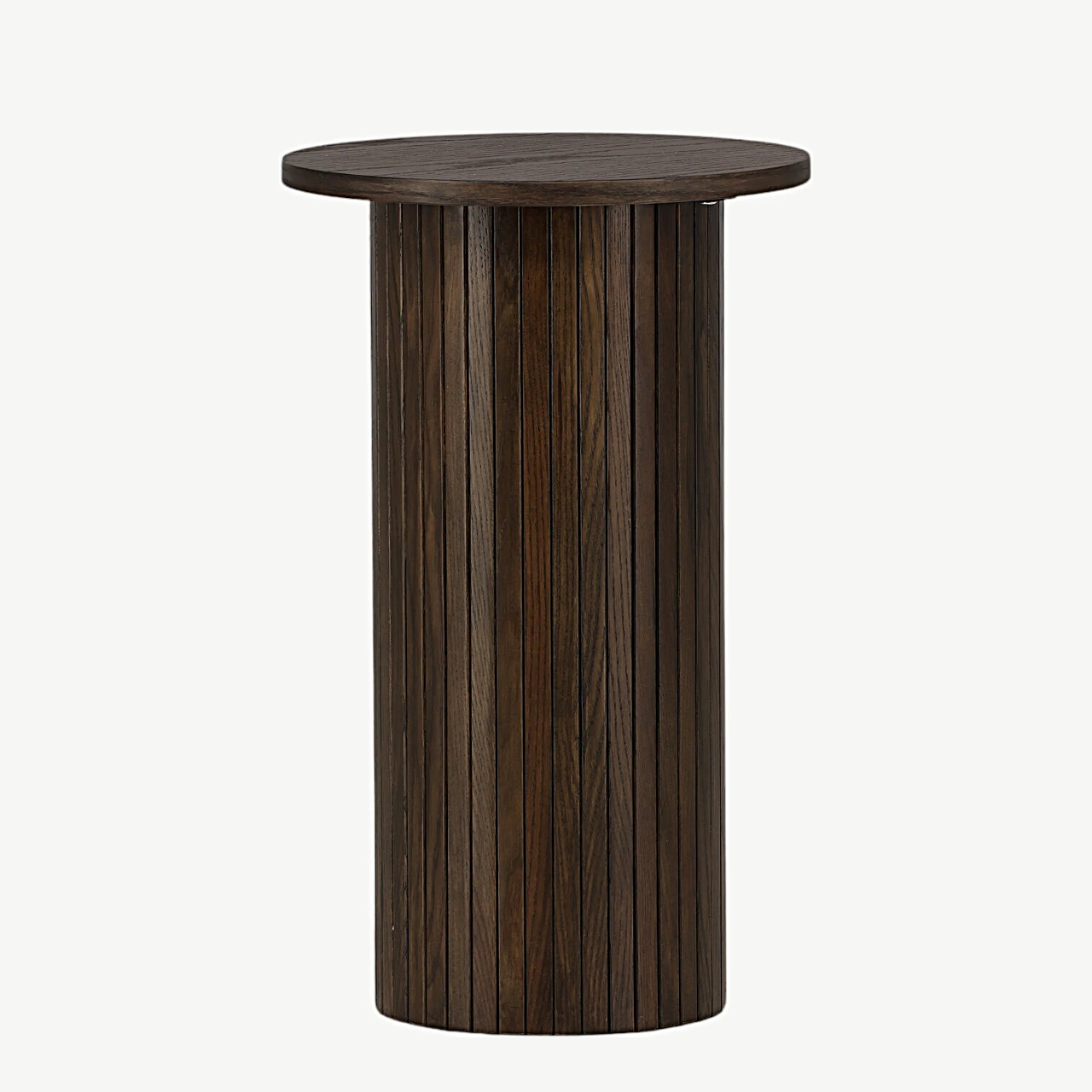 Mokkavärvi vineeriga ümmargune abilauake Bianca, Ø40 cm (Venture Home) - 29993-103