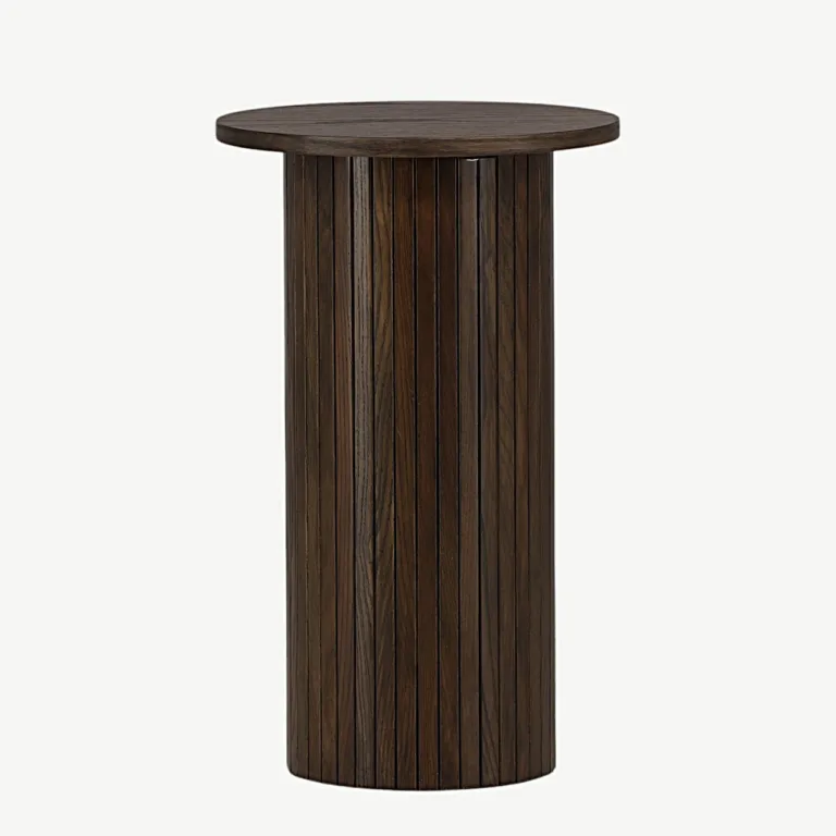 Mokkavärvi vineeriga ümmargune abilauake Bianca, Ø40 cm (Venture Home) - 29993-103
