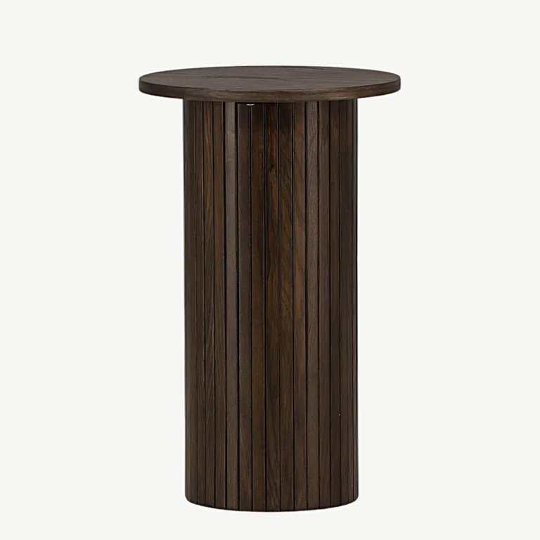Mokkavärvi vineeriga ümmargune abilauake Bianca, Ø40 cm (Venture Home) - 29993-103