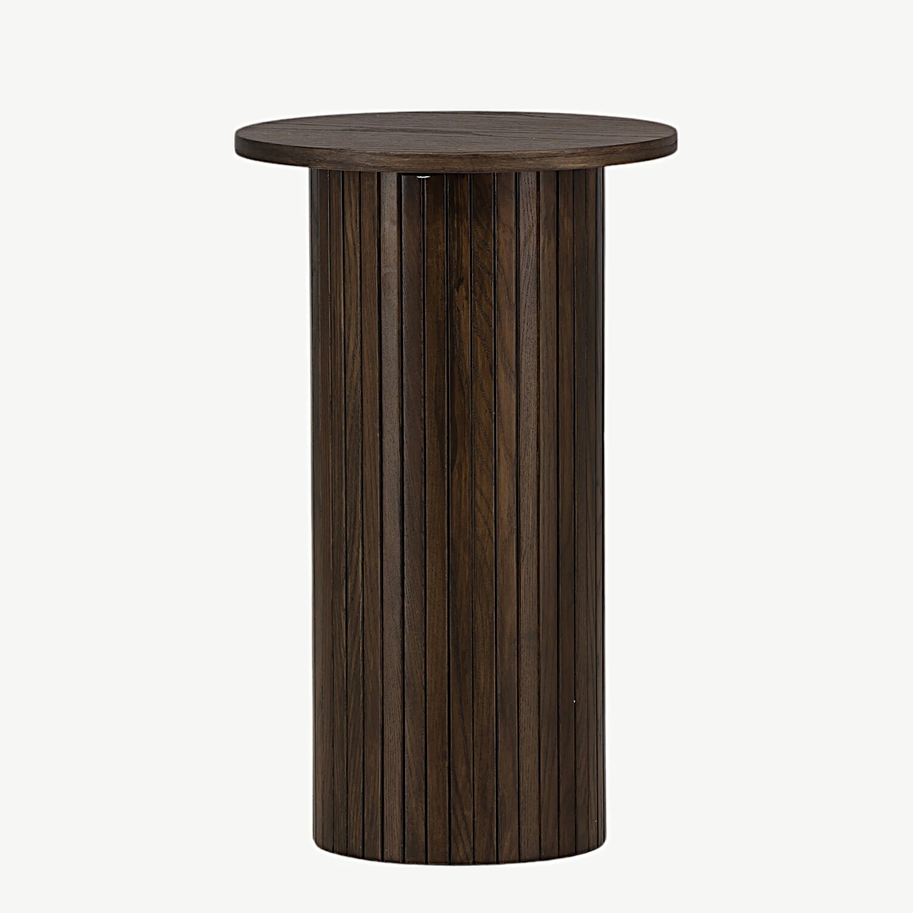 Mokkavärvi vineeriga ümmargune abilauake Bianca, Ø40 cm (Venture Home) - 29993-103
