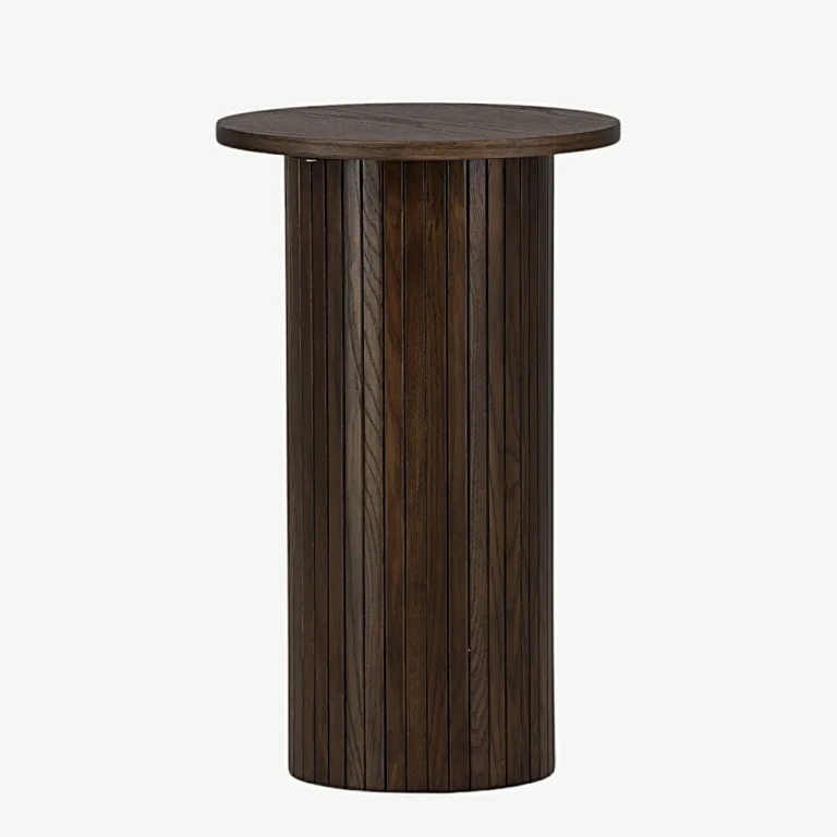 Mokkavärvi vineeriga ümmargune abilauake Bianca, Ø40 cm (Venture Home) - 29993-103