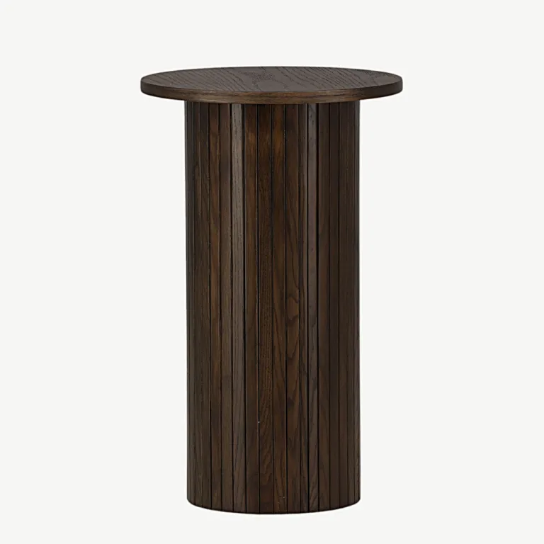 Mokkavärvi vineeriga ümmargune abilauake Bianca, Ø40 cm (Venture Home) - 29993-103