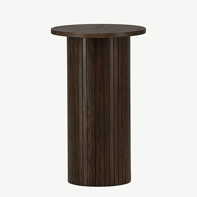 Mokkavärvi vineeriga ümmargune abilauake Bianca, Ø40 cm (Venture Home) - 29993-103
