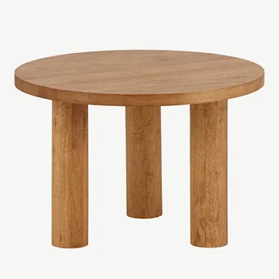 Ümmargune tammetoonis kummipuidust diivanilaud Duxbury, ø 60 cm - 29993-182