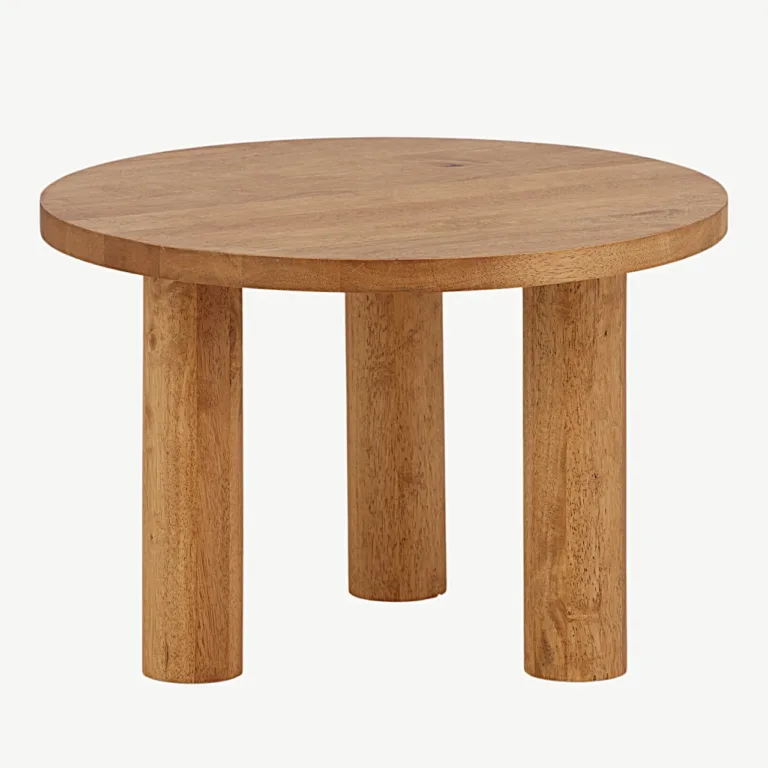 Ümmargune tammetoonis kummipuidust diivanilaud Duxbury, ø 60 cm - 29993-182