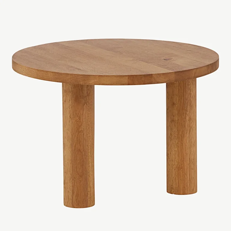 Ümmargune tammetoonis kummipuidust diivanilaud Duxbury, ø 60 cm - 29993-182