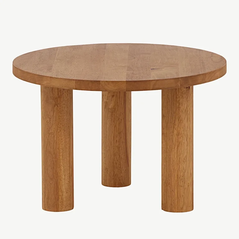 Ümmargune tammetoonis kummipuidust diivanilaud Duxbury, ø 60 cm - 29993-182