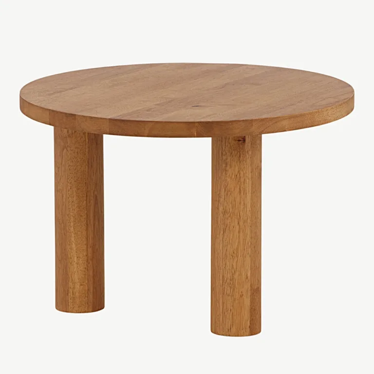 Ümmargune tammetoonis kummipuidust diivanilaud Duxbury, ø 60 cm - 29993-182