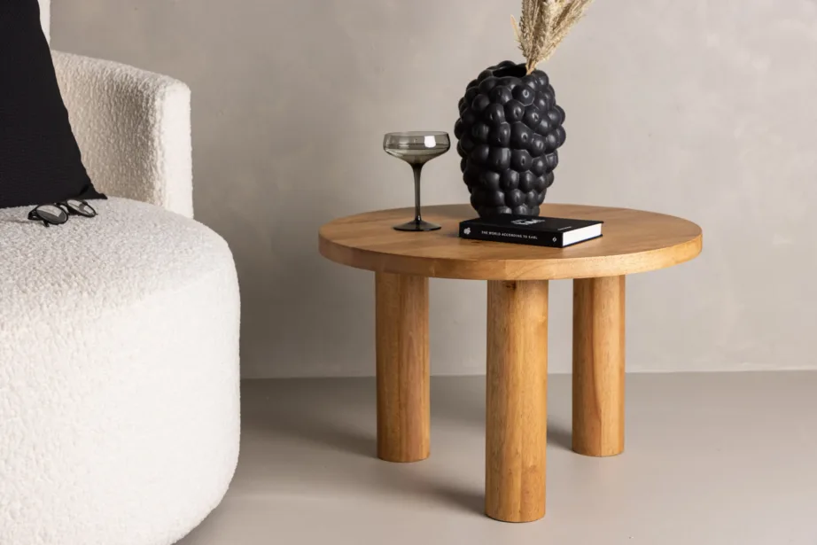 Ümmargune tammetoonis kummipuidust diivanilaud Duxbury, ø 60 cm, 29993-182 – 8