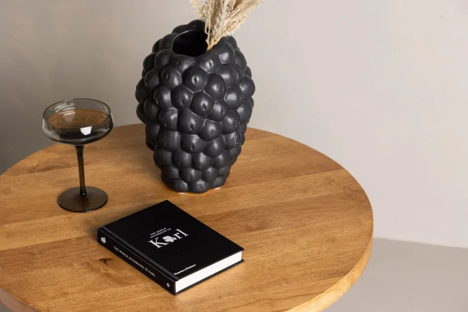 Ümmargune tammetoonis kummipuidust diivanilaud Duxbury, ø 60 cm, 29993-182 – 10