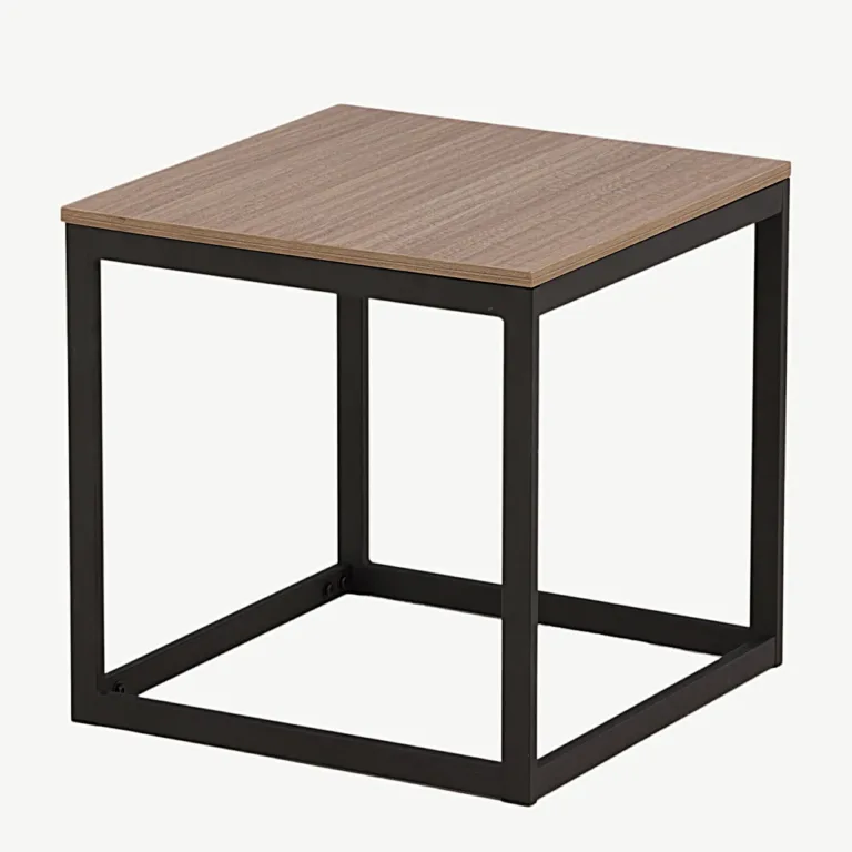 Ruudukujuline abilauakapp Arbor, tumehall MDF ja mustast terasest raam - 29993-210